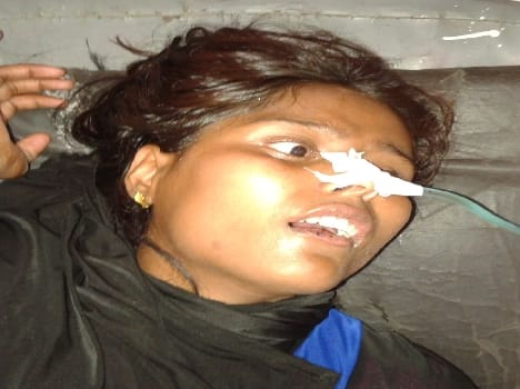 Married forcibly fed poison, severe