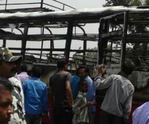 bus burn tragedy in amethi