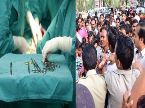 doctor cut dead baby head in womb.