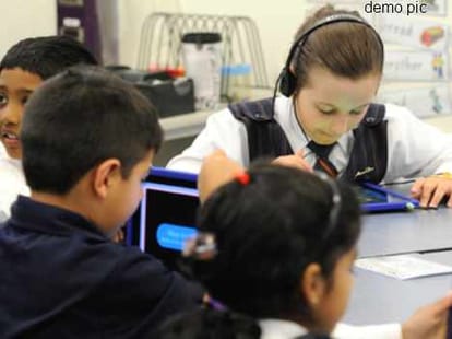Schools student will study with laptop and tablet.