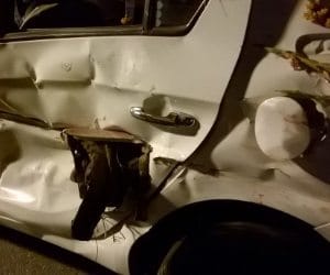 An accident in Hazratganj in Lucknow.