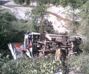 bus accident at una himachal.