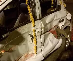 Big car accident in lucknow