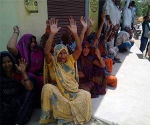 Protest in PM Modi's village.