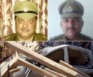 brutal accident in rohtak, 2 inspector dead