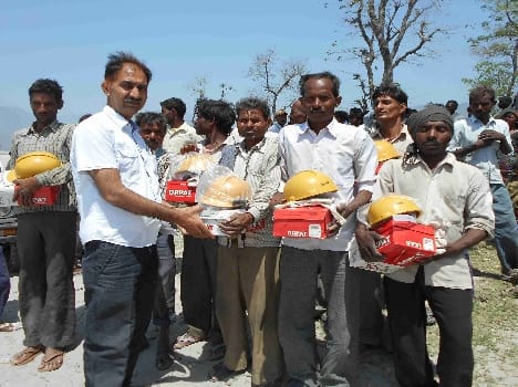 Workers safety kits distributed