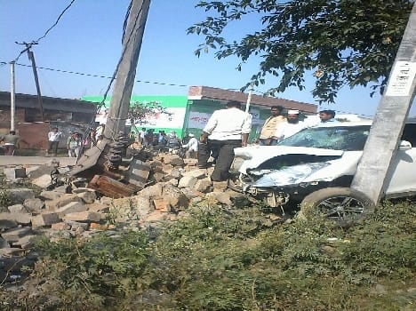 Transformer was damaged car collision