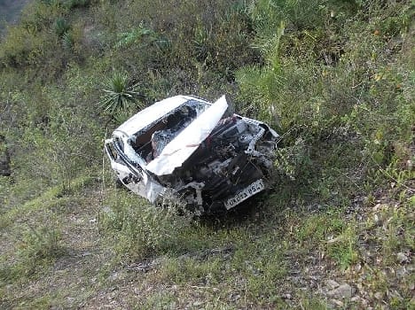 Alto falls into ditch