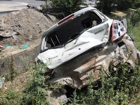 road accident in badrinath highway.