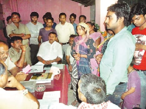 angry women in police station 