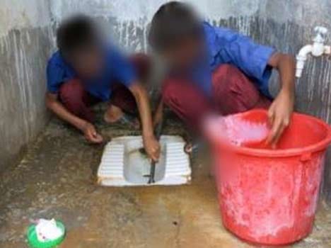 Teachers Forced Dalit Students To Clean Toilets 
