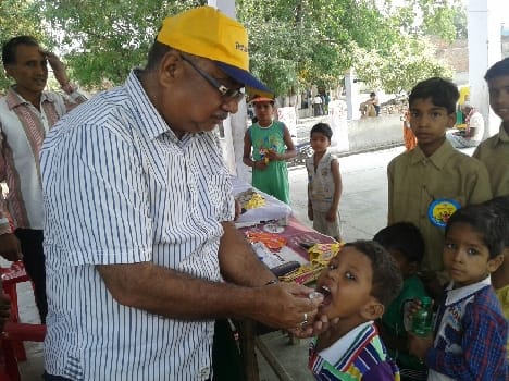The polio drop to Naunihalon milt