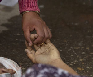 Female extracted alive from the rubble after 128 hours in Nepal.