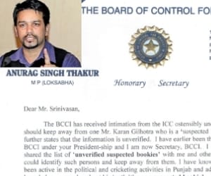 BCCI secretary Anurag Thakur takes a dig at N Srinivasan.