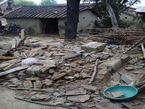 Roof collapsed , killing innocent