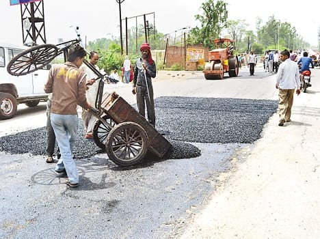 patching of roads, footpaths cleaned