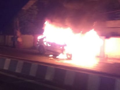 wife burn husband alive due to lover