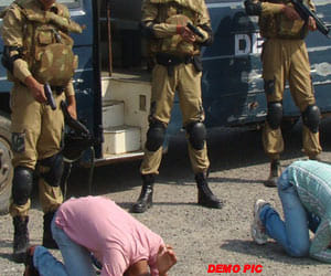 Two policemen beaten by bikers