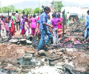 Eight huts gutted in cylinder blast near baddi solan.