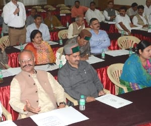 Himachal Pradesh congress committee meeting in shimla.