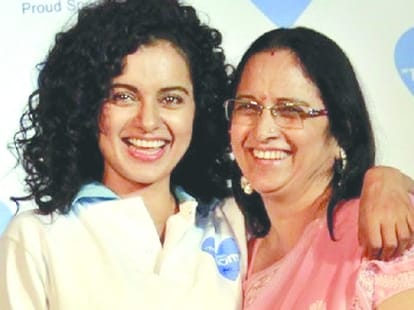 Bollywood actress Kangna Ranaut came to her home Bhambla.