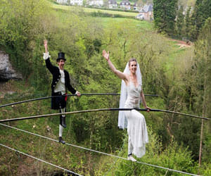 marriage while rope walking