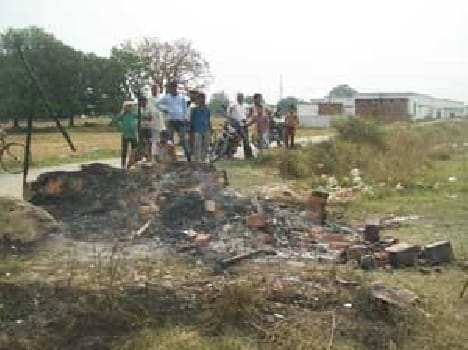 The fire destroyed three shops