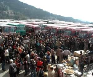 hrtc bus strike in himachal.