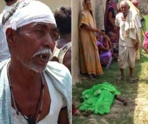 A man killed his mother for land.