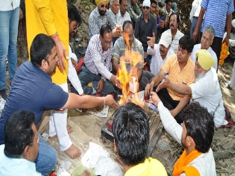 Tanda railway crossing halt land of worship