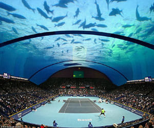 underwater tennis court