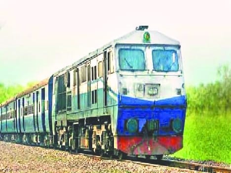 Trees fell on the railway track , three hours late train