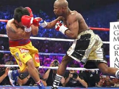 World's big boxing competition with pacquiao and mayweather.