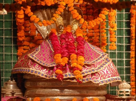 Lakshmi temple Nrisinh Decorated in court