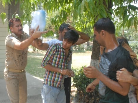 SSP attempts self-immolation in front of the office