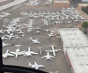So many private jets at the terminal in vegas
