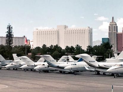 So many private jets at the terminal in vegas