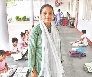 A woman made gurukul for the girl.