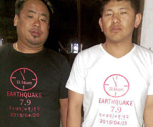 earthquake T-shirts are selling in Nepal