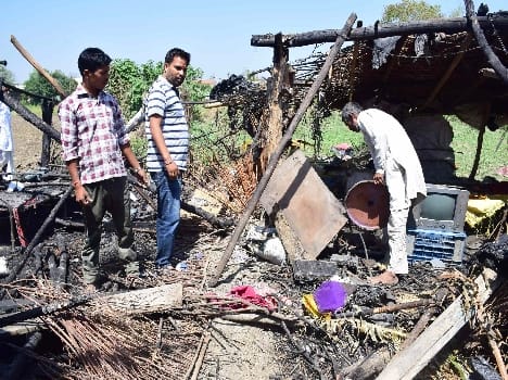 Rocket fire by pouring cottage