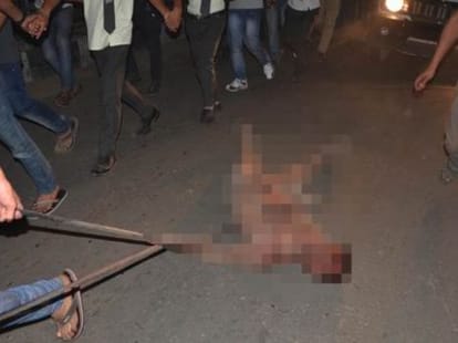 lover tied with a tree and beaten in moradabad