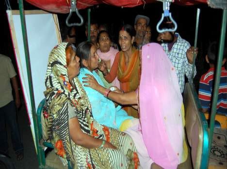 two child swept in ganga.