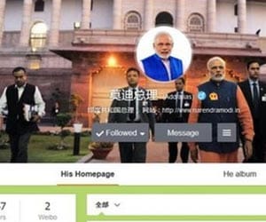 modi joined chinese weibo