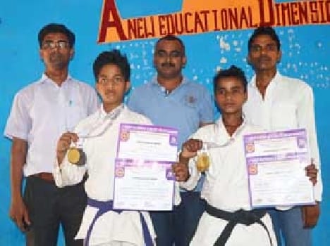 In the district of Maharashtra team waved the flag
