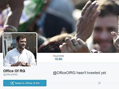 rahul gandhi on twitter not a single tweet yet