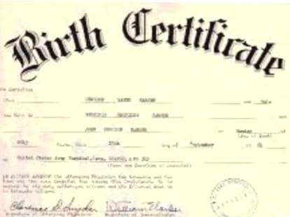 Birth death certificates in the name of the municipal people's loot.