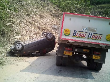 NH fired at the car, narrowly averted disaster