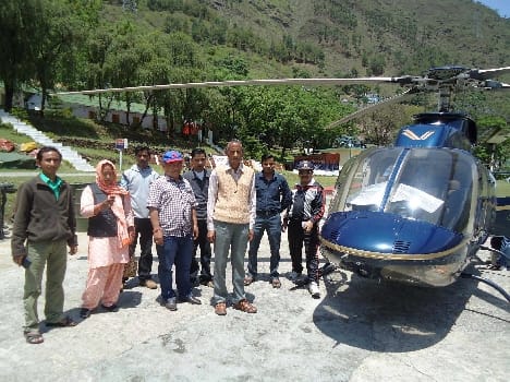 By Dharchula Gunji, Grbyang flown helicopter
