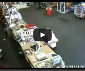 Murder suspect caught on camera urinating on sweets in a mall