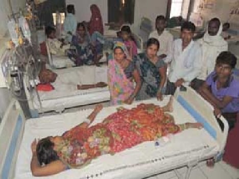 The influx of hospital patients